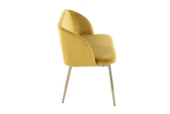 46" Mustard Velvet Bench With Gold Metal Legs 13 46" Mustard Velvet Bench With Gold Metal Legs -Furniture Store 326550 yellow velvet bench side 14