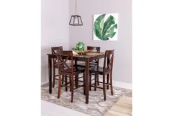 Percy 42" Counter Set For 4 30 Percy 42" Counter Set For 4 -Furniture Store 56131 brown wood counter dining set room 19 1