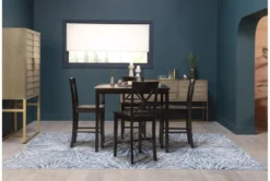 Percy 42" Counter Set For 4 -Furniture Store 56131 brown wood counter height set room 78