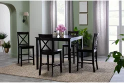 Percy 42" Counter Set For 4 -Furniture Store 56131 brown wood counter height set room 85