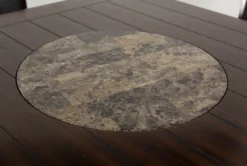 Sutton 48" Square Espresso Counter With Stool Set For 4 -Furniture Store 68469 8