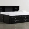 Summit Black Full Bookcase Daybed Bed With 2- Drawer Captains Trundle -Furniture Store 89620 0