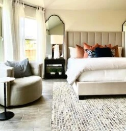 Topanga Grey Queen Velvet Upholstered Panel Bed -Furniture Store normal 104