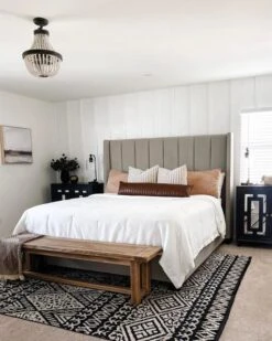 Topanga Grey California King Velvet Upholstered Panel Bed 21 Topanga Grey California King Velvet Upholstered Panel Bed -Furniture Store normal 107