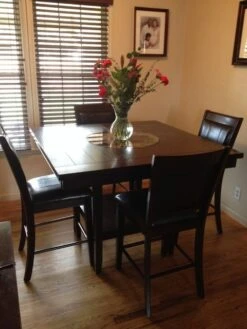 Sutton 48" Square Espresso Counter With Stool Set For 4 -Furniture Store normal 70